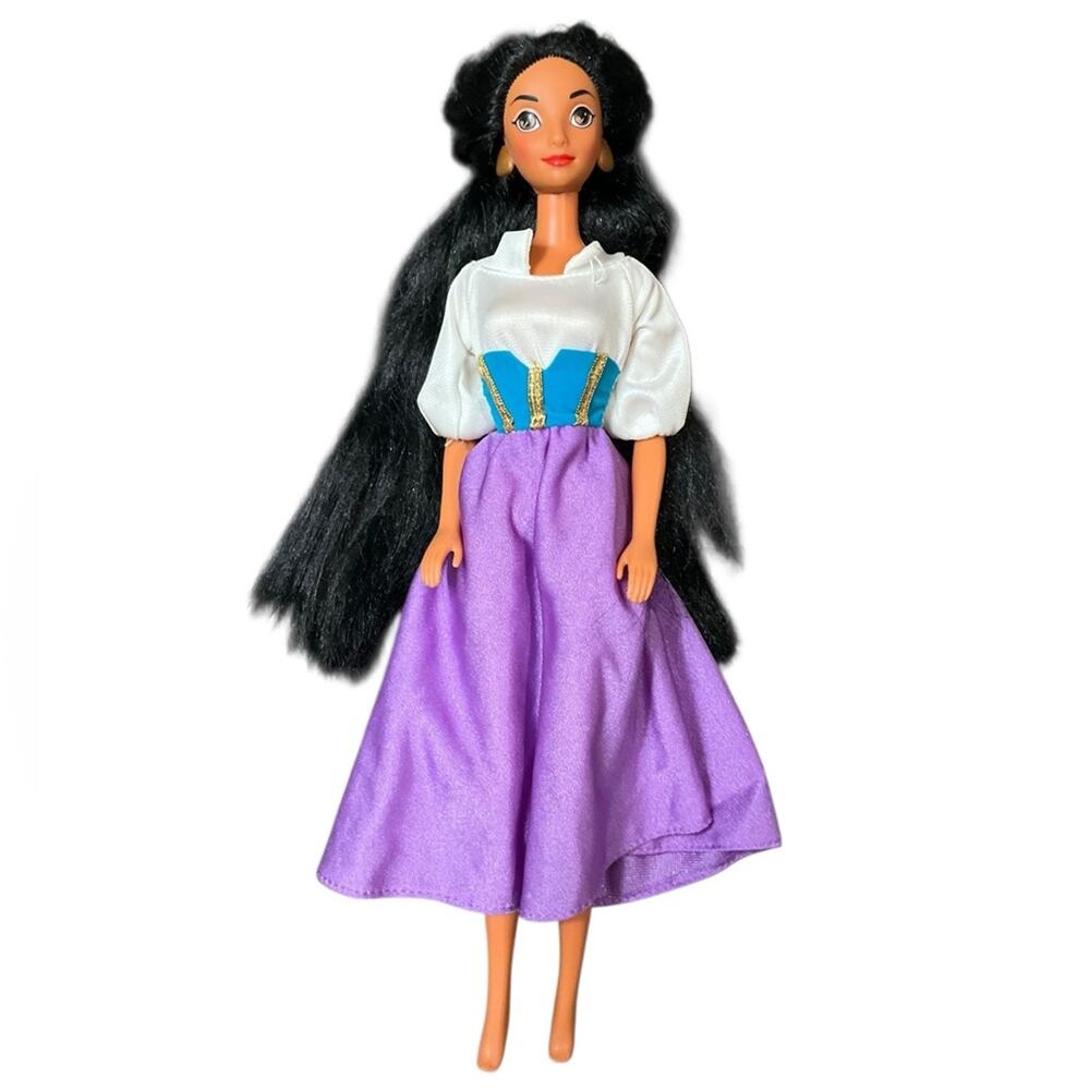 Disney Barbie Doll ESMERELDA Hunchback Notre Dame Gypsy Costume Gold.Earrings